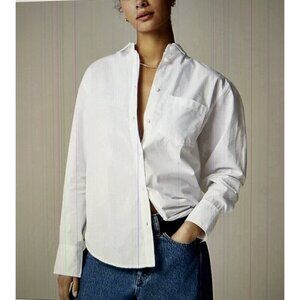 J Crew Garcon Classic Shirt in Cotton Poplin Womens White Size 2 BY715